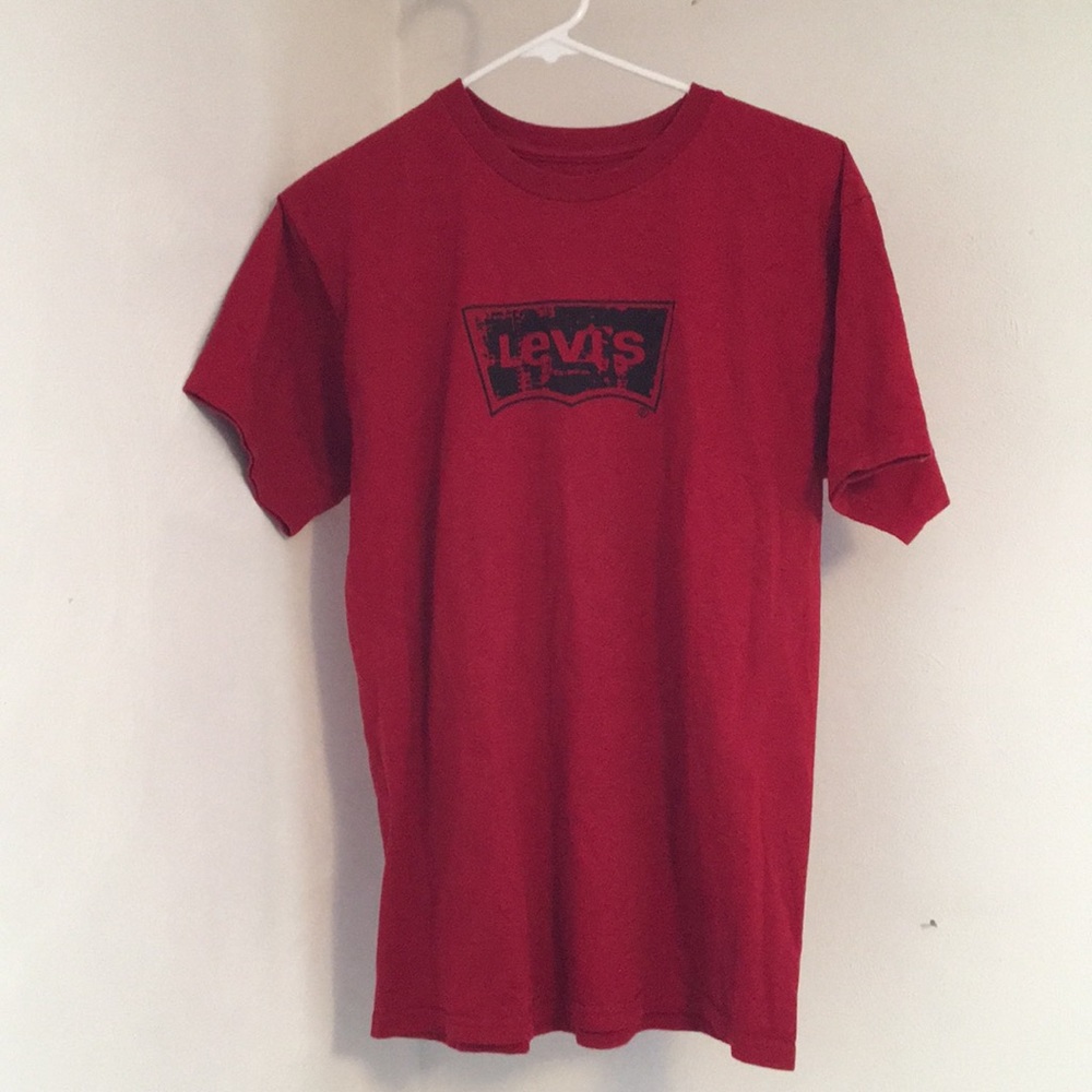 Levi’s Mens t shirt men’s medium red cotton
